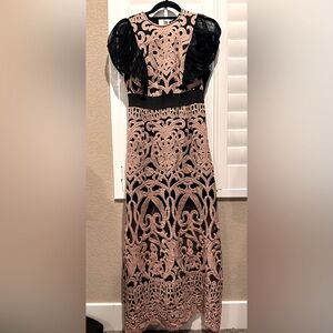 Pink and Black Dress